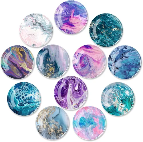 Vista 8 de 12 piezas de imanes de vidrio para nevera, adhesivo para nevera, decoración de imanes para nevera, imanes fuertes para nevera para cocina, gabinete