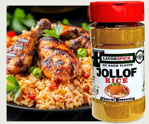 Vista 7 de Jollof - Condimento de arroz elaborado con hierbas y especias 100% naturales, sin artificiales ni conservantes, sin sal, sin azúcar, sin MSG