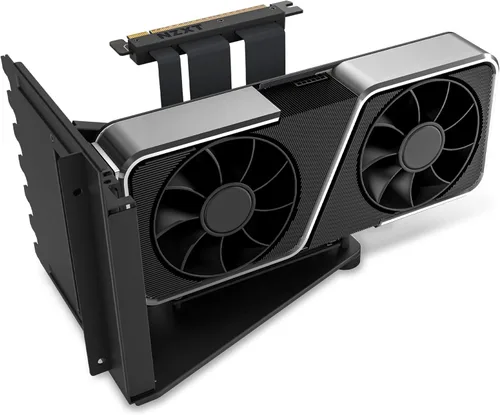 Vista 6 de NZXT Kit de montaje vertical de GPU - AB-RH175-B1-6.890 in PCIe 4.0x16 Cable elevador - Soporte de GPU - Soporte de acero resistente - Negro
