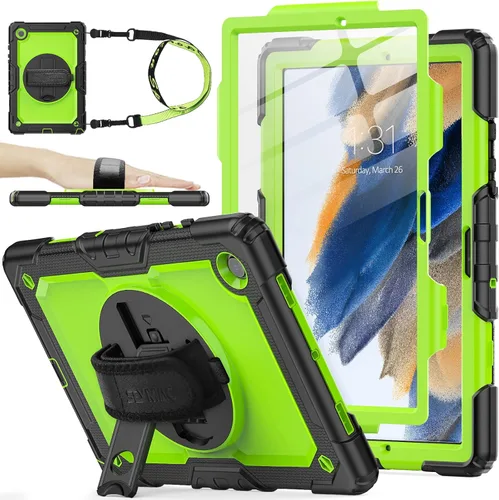 Vista 24 de SEYMAC stock Funda para Samsung Galaxy Tab A8 de 10.5 pulgadas, funda de protección contra caídas de cuerpo completo con protector de pantalla