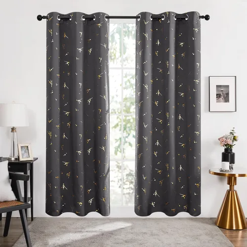 Vista 67 de Deconovo - Cortinas opacas con aislamiento térmico, cortinas para ventanas que reducen el ruido para dormitorio, sala de estar - 2 paneles, rojo, 42