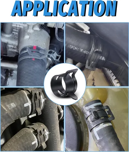 Vista 6 de Kit de surtido de 130 piezas de abrazaderas de manguera de banda de resorte de 6-25mm con pinza de abrazadera de manguera plana giratoria