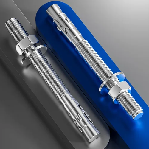 Vista 6 de Wensilon 5 piezas sujetadores estándar de 1/2x2-3/4 pulgadas, anclajes de cuña de acero inoxidable 304 para servicio pesado para cemento y hormigón