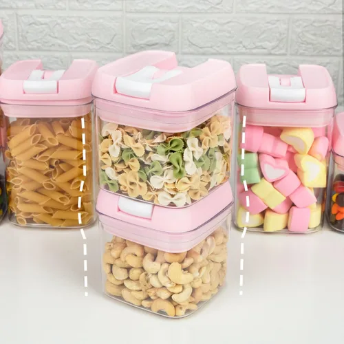 Vista 8 de U-QE Juego de recipientes herméticos para almacenamiento de alimentos, 10 recipientes de plástico transparente sin BPA con tapas de fácil bloqueo