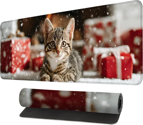 Vista 31 de Alfombrilla para mouse, antideslizante grande con bordes cosidos, tapete de escritorio para escritorio, laptop, computadora, teclado, protector