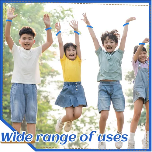 Vista 6 de Liliful 200 pulseras de goma a granel, pulseras de silicona de color sólido, pulseras de goma en blanco, pulseras de silicona elástica para mujeres