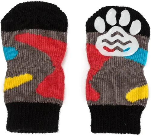 Vista 5 de Pet Heroic - Calcetines de punto antideslizantes para perros y gatos con refuerzo de goma, protector de pata de perro y protector de pata de gato