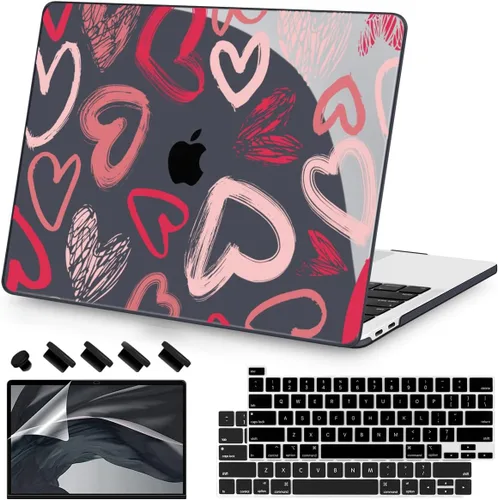 Vista 10 de Teryeefi para MacBook Pro Funda de 13 pulgadas 2022 2021 2020-2016 A2338 M2/M1 A2251 A2289 A2159 A1989 A1706, Funda rígida transparente para laptop
