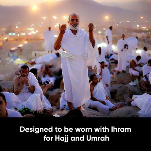 Vista 6 de Zenia Free-Size Adjustable Ihram Belt with Phone Holder Waist Belt Anti Theft for Hajj Umrah