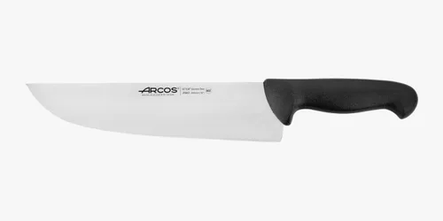 Vista 7 de Arcos Cuchillo de carnicero de acero inoxidable de 9 pulgadas. Cuchillo de cocina profesional para cortar carne, pescado y verduras. Mango Azul