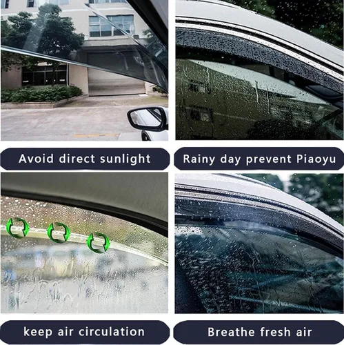 Vista 6 de Protector de lluvia para automóvil, para B-M-W Serie 7 2015-2022, protectores de lluvia para ventana de automóvil, protector de lluvia para ventana