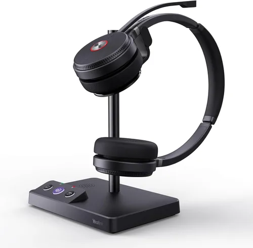 Vista 10 de Yealink WH62 DECT Mono Teams Auriculares Inalámbricos, Auriculares de Trabajo con Rango de 525 pies con Micrófono de Cancelación de Ruido 2X