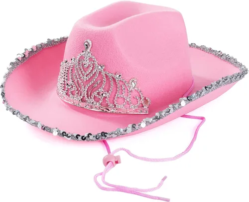 Vista 5 de Sombrero vaquero para mujeres Western Hat de Funny Party Hats, todos los estilos, talla única