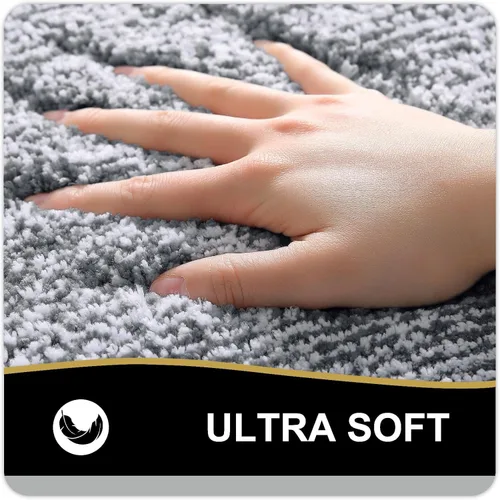 Vista 33 de OLANLY Alfombra de baño de microfibra extrasuave y absorbente, antideslizante, lavable a máquina, de secado rápido, adecuada para suelo de baño