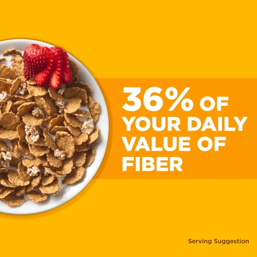 Vista 3 de Fiber One Honey Clusters Cereal de desayuno, cereal de fibra hecho con grano entero, 17.5 onzas