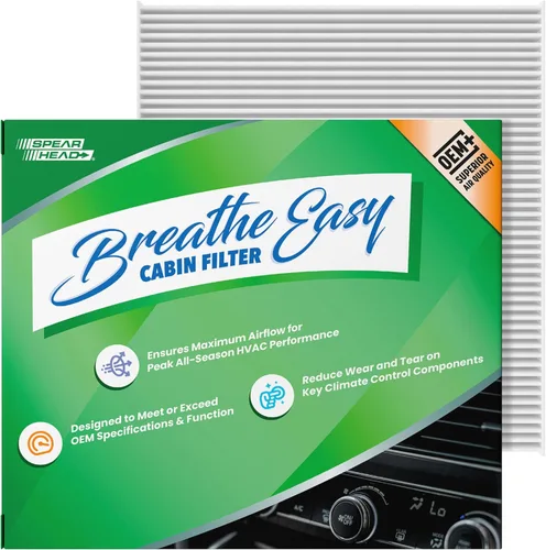 Vista 56 de Spearhead OEM+ Filtro de aire de cabina Particulate Breathe Easy Compatible con 2015-17 Chrysler 200, 2014-18 Cherokee como OEM Proporciona