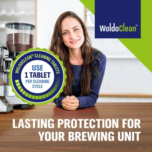 Vista 5 de WoldoClean Tabletas de limpieza para máquina de café expreso y café 150 pestañas, compatible con máquinas Breville Espresso