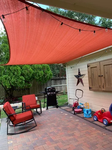 Vista 8 de Toldo rectangular con dosel para patio, 6 pies x 8 pies, de tela para sombra en exteriores - Protección solar para pérgola, patio trasero, jardín