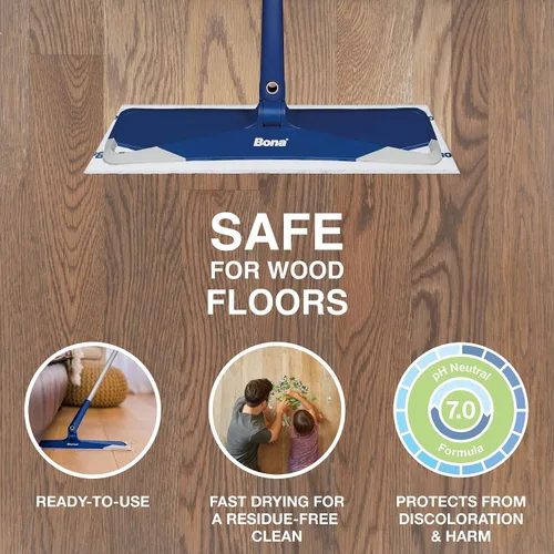 Vista 2 de Bona® Almohadillas desechables de limpieza húmeda para suelos de madera dura, aroma a lavanda (paquete de 2)