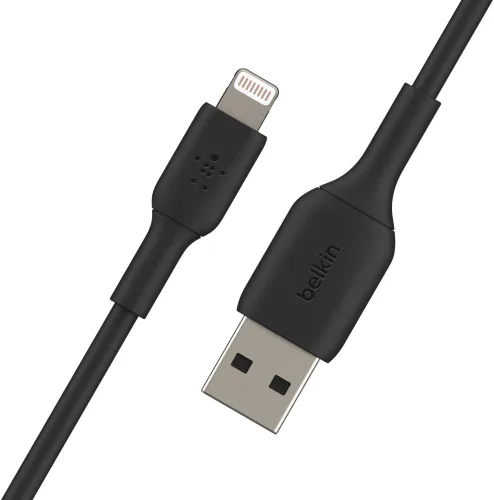 Vista 4 de Cable Lightning Belkin BoostCharge - 3.3 pies/1M - Certificado MFi Cargador de iPhone de Apple Cable USB a Lightning - Cable de iPhone - Cable