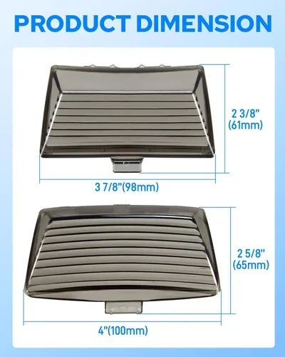 Vista 4 de Benlari - Luces de punta de guardabarros de motocicleta con lente ahumada, cubiertas de luz delanteras y traseras, guardabarros de lodo, compatibles