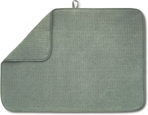 Vista 13 de Bellemain XXL Tapete para Platos de Microfibra para Secar Platos, Súper Absorbente (Negro, 17" x 24")