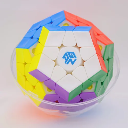 Vista 3 de Bukefuno GAN Megaminx M 3x3 Cubo magnético Magic Speed Gans Megaminx 3x3 Pentagonal sin pegatinas GES V3 Puzzle Cube