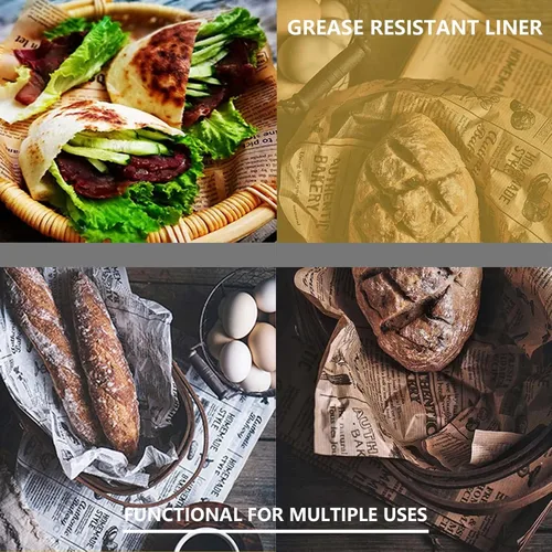Vista 3 de 400 piezas de hojas de papel de delicatessen premium, 17,8 cm x 17,8 cm, resistentes al agua y a la grasa, forros a prueba de grasa para botes