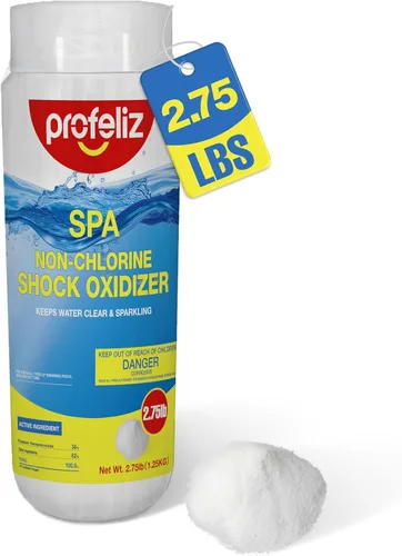 PROFELIZ 2.75 libras de choque de spa sin cloro para bañera de hidromasaje, spa y piscinas, tratamiento oxidante sin cloro, disolución rápida y