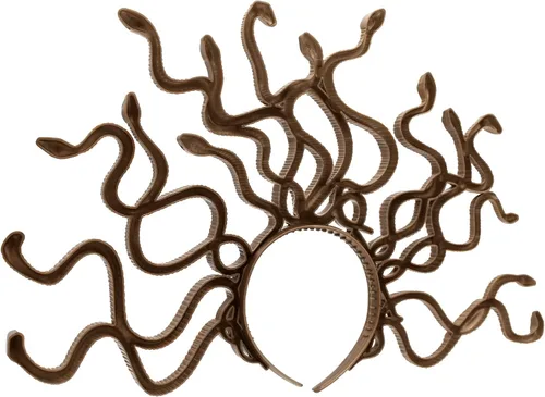 Vista 4 de Nicky Bigs Novelties Adult Medusa Snake Costume Headband, Gold, One