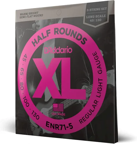 Vista 12 de D'Addario XL medias rondas cuerdas para bajo - ENR72 - escala larga - calibre mediano, 50-105