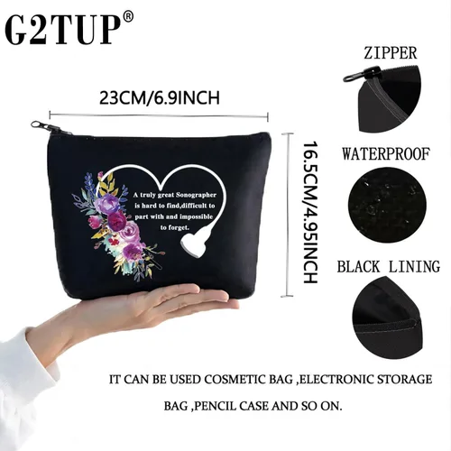 Vista 9 de G2TUP Sonography Tech Sonographer Ultrasonido Técnico Regalos Sonographer Accesorios Bolsa Una Bolsa de Cosméticos Verdaderamente Gran Sonógrafo