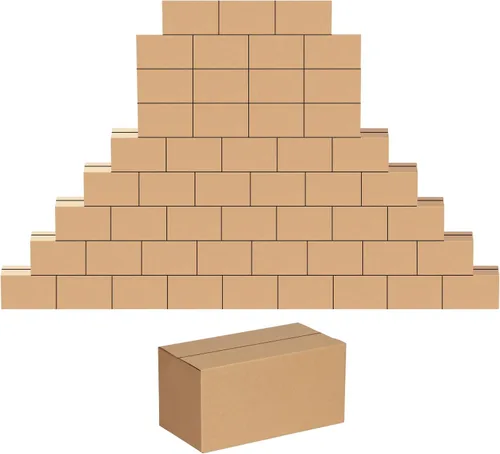 Vista 19 de Edenseelake Paquete de 40 cajas de envío de 6 x 6 x 6 pulgadas, cajas de cartón pequeñas para embalaje, mudanza, correo, color marrón