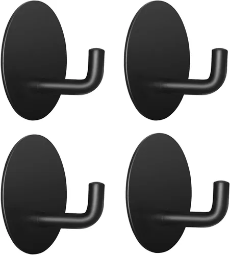 Ganchos adhesivos para baños, 4 ganchos para toallas para colgar sombrero, bata, abrigo, ganchos para cocina, ganchos adhesivos fuertes sin daños,