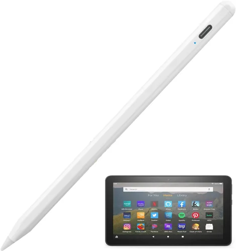 Vista 8 de Lápiz óptico activo para Amazon Kindle Fire HD 8 Plus, punta de punta de plástico con lápiz de dibujo preciso y preciso compatible con Amazon Kindle