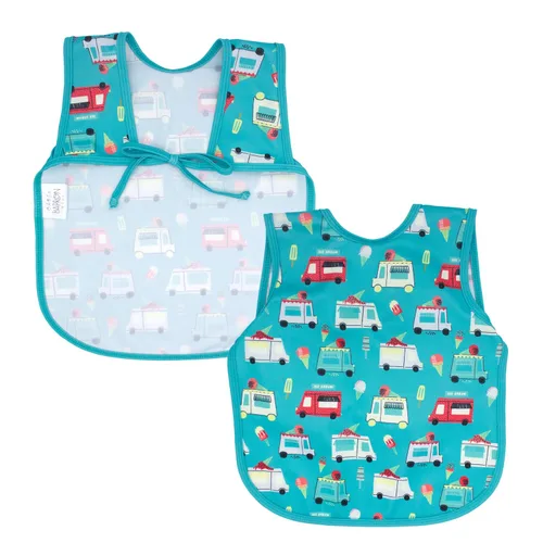 Vista 23 de BapronBaby Galletas y leche Bapron – Babero más seguro sin lazo para el cuello para bebés y niños pequeños – Suave impermeable resistente a