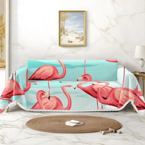 Vista 18 de Funda de sofá con estampado floral, fundas de sofá para sillón, funda resistente a las manchas, protector universal de muebles