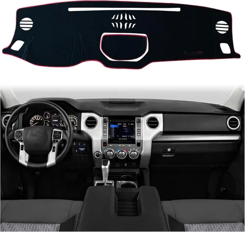 Vista 7 de Cubierta de tapete para salpicadero, consola central interior personalizada compatible con Toyota Tundra 2014, 2015, 2016, 2017, 2018, 2019, 2020