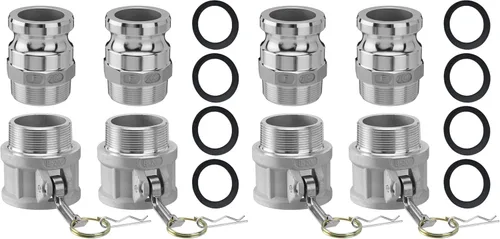 Vista 14 de 2 piezas de aluminio Camlock parte D leva y ranura accesorios de manguera+2
