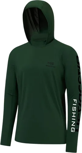 Vista 16 de BASSDASH UPF 50+ - Sudadera con capucha para hombre, protección solar UV, manga larga, rendimiento