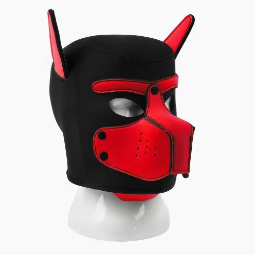 Vista 13 de Bozal de neopreno para cachorro, capucha para perro, máscara de juego