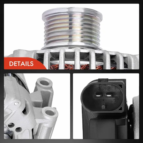Vista 8 de A-Premium Alternador compatible con Mercedes-Benz W211 Series E280 2007 3.0L, E300 2008-2009 3.0L, E320 2007-2009 3.0L, 12V 180A Polea de embrague