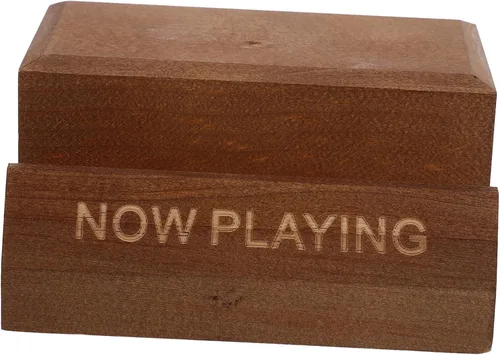 IMIKEYA Natural Wood Vinyl Record Crate Display Stand for Books Magazines Wooden for Home Office