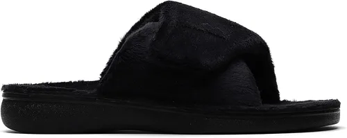 Vista 4 de SOLLBEAM Pantuflas peludas con soporte de arco para mujer, sandalias ortopédicas para el talón