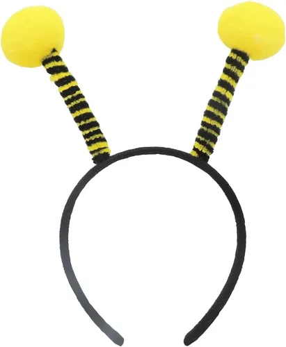 Diadema de abeja con antenas de insectos para recuerdo de fiesta, diadema de antena de abeja amarilla para Halloween, Navidad