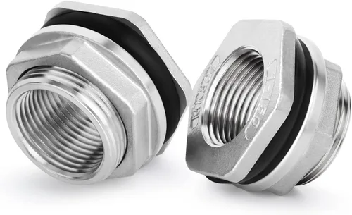 Vista 16 de TAISHER Adaptador de conector de tanque de mamparo de PVC negro de 3 pulgadas con tapones y junta para tanque de agua, barriles de lluvia, acuarios