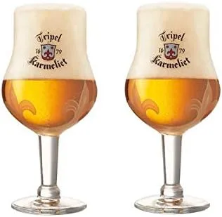 Tripel Karmeliet Tulip - Vaso de cerveza belga (0,33 litros), juego de 2