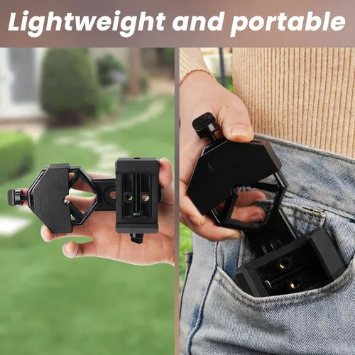 Vista 5 de GOSKY Montura Adaptador para Smartphone Tamaño Regular - Compatible con Prismáticos, Monoculares, Miras de Detección, Telescopio, Microscopios Se