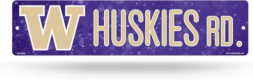 Vista 23 de NCAA Rico Industries Placa de calle de plástico Placa de calle de plástico de 4" x 16" Color del