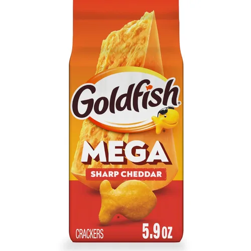 Vista 19 de Goldfish Baby Cheddar Crackers, galletas de aperitivos, bolsa de 7.2 onzas